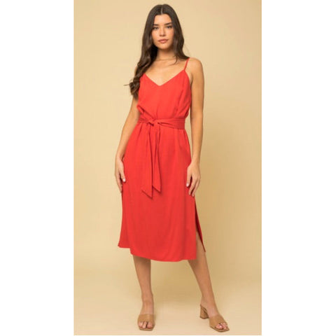 Brooke Dress - Tomato Red